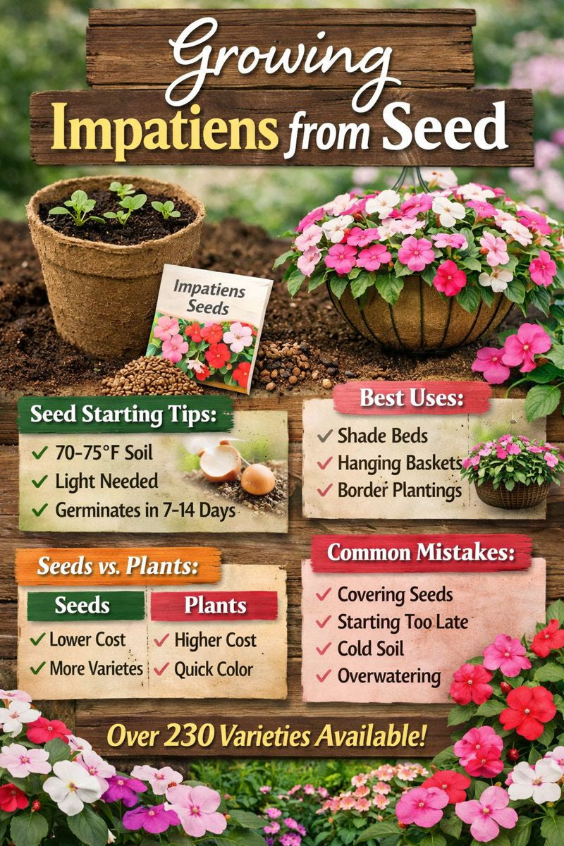Impatiens Seeds Explained | How to Grow Impatiens From Seed for Shade &  Containers  trailingpetunia.com