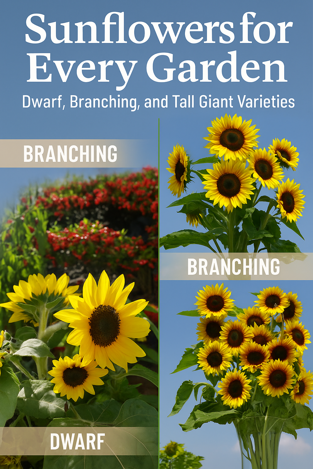 Sunflowers for Every Garden | Dwarf, Branching & Giant Varieties ...