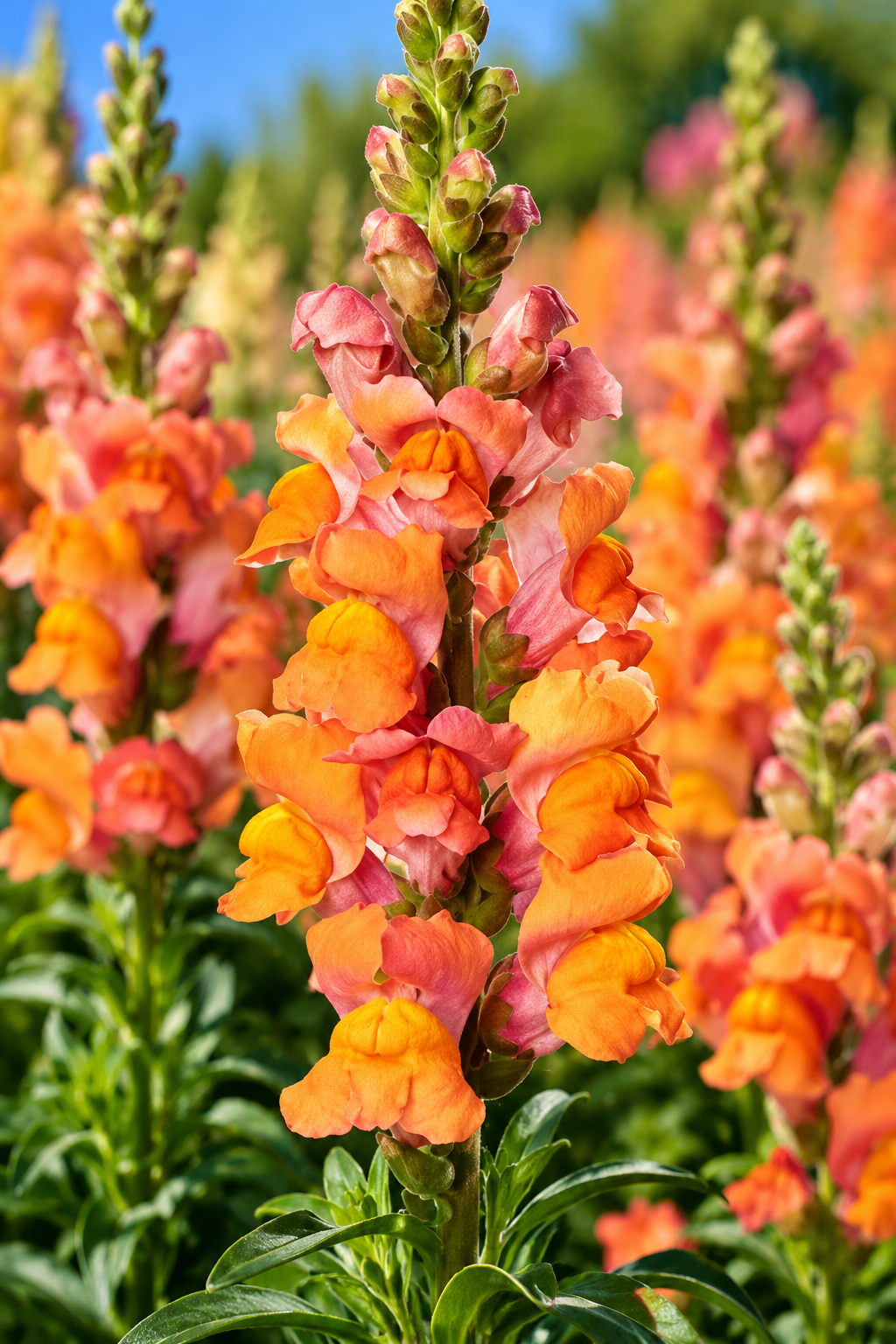 50 Pelleted Snapdragon Seeds Avignon 2 Deep Orange Cut Flower Seeds