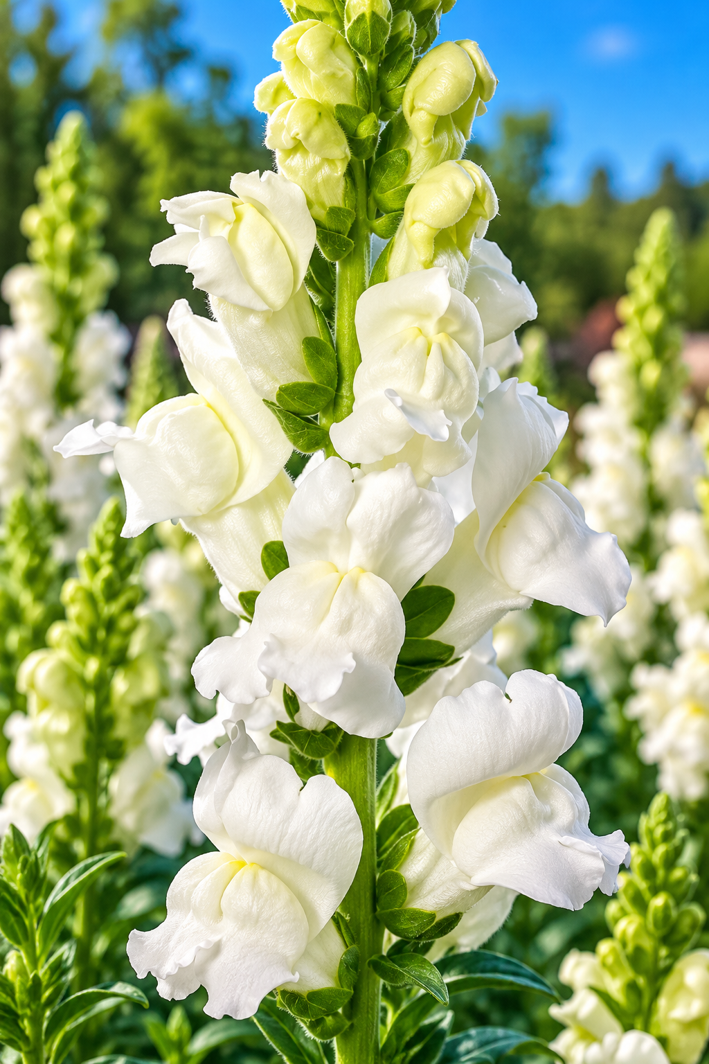 50 Pelleted Snapdragon Seeds Avignon 2 White Cut Flower Seeds