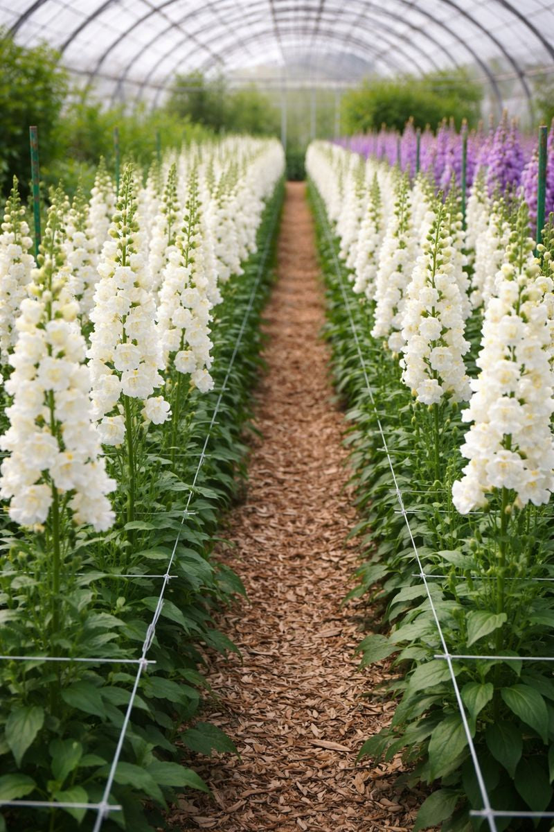 Pelleted Snapdragon Seeds Maryland White F1 – Group 2 Cut Flower Seeds (50 Seeds)