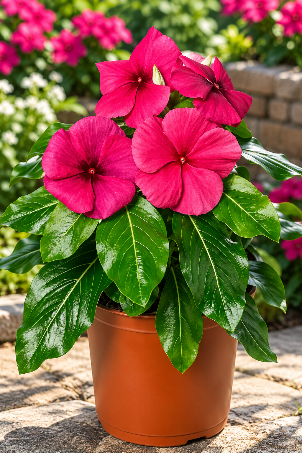 25 Vinca Seeds Blockbuster Raspberry Crush Flower Seeds