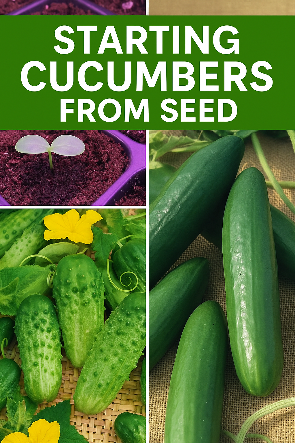 “Starting cucumbers from seed in trays and transplanting outdoors – healthy cucumber plants and harvest guide”