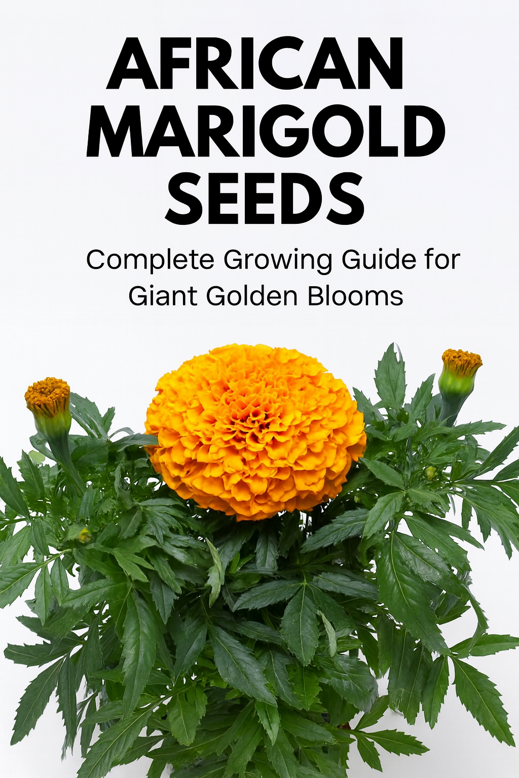 African marigold seeds growing into giant golden-yellow blooms — complete guide to planting and care