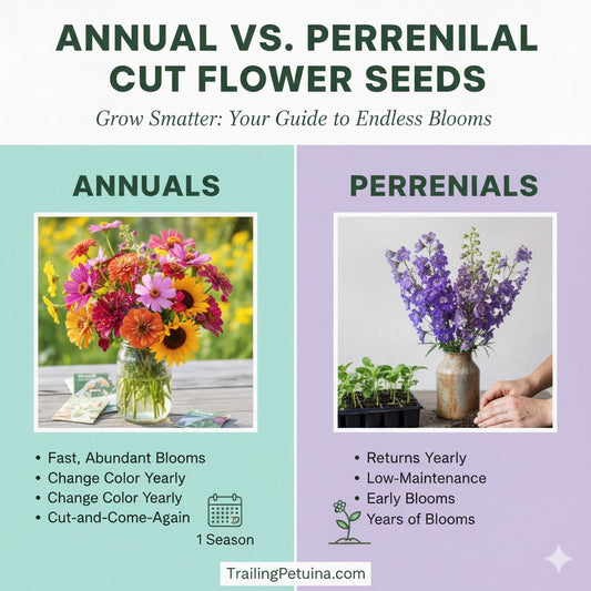 Should you grow Annual or Perennial flower seeds? Our expert guide compares yield, maintenance, and investment to help you plan your highest-yielding cut flower garden
