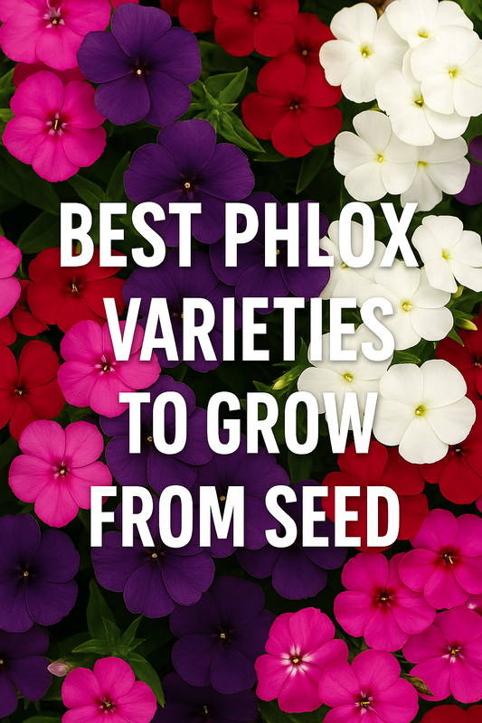 Bright mixed phlox flowers with text Best Phlox Varieties To Grow From Seed
