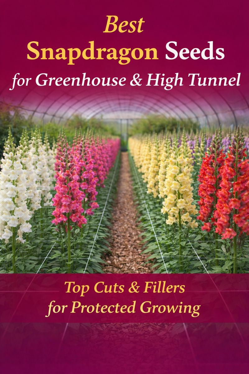 Snapdragon seeds grown in a greenhouse and high tunnel for cut flower production