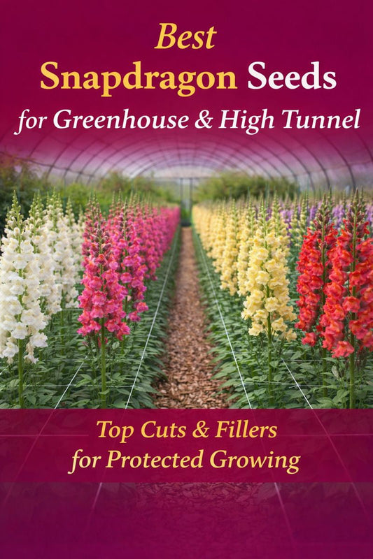 Snapdragon seeds grown in a greenhouse and high tunnel for cut flower production