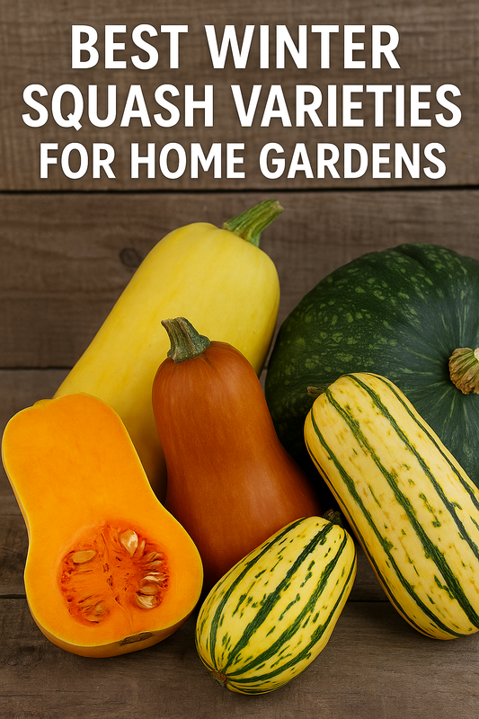 Colorful winter squash varieties with sweet, nutty flavor and long storage life