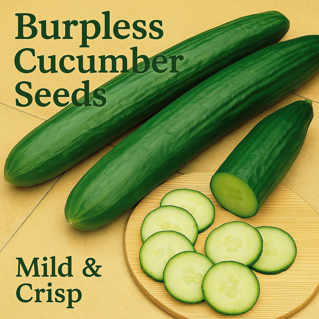 Fresh burpless cucumbers grown from seed – mild and crisp variety