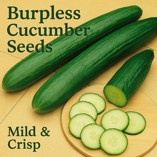 Fresh burpless cucumbers grown from seed – mild and crisp variety
