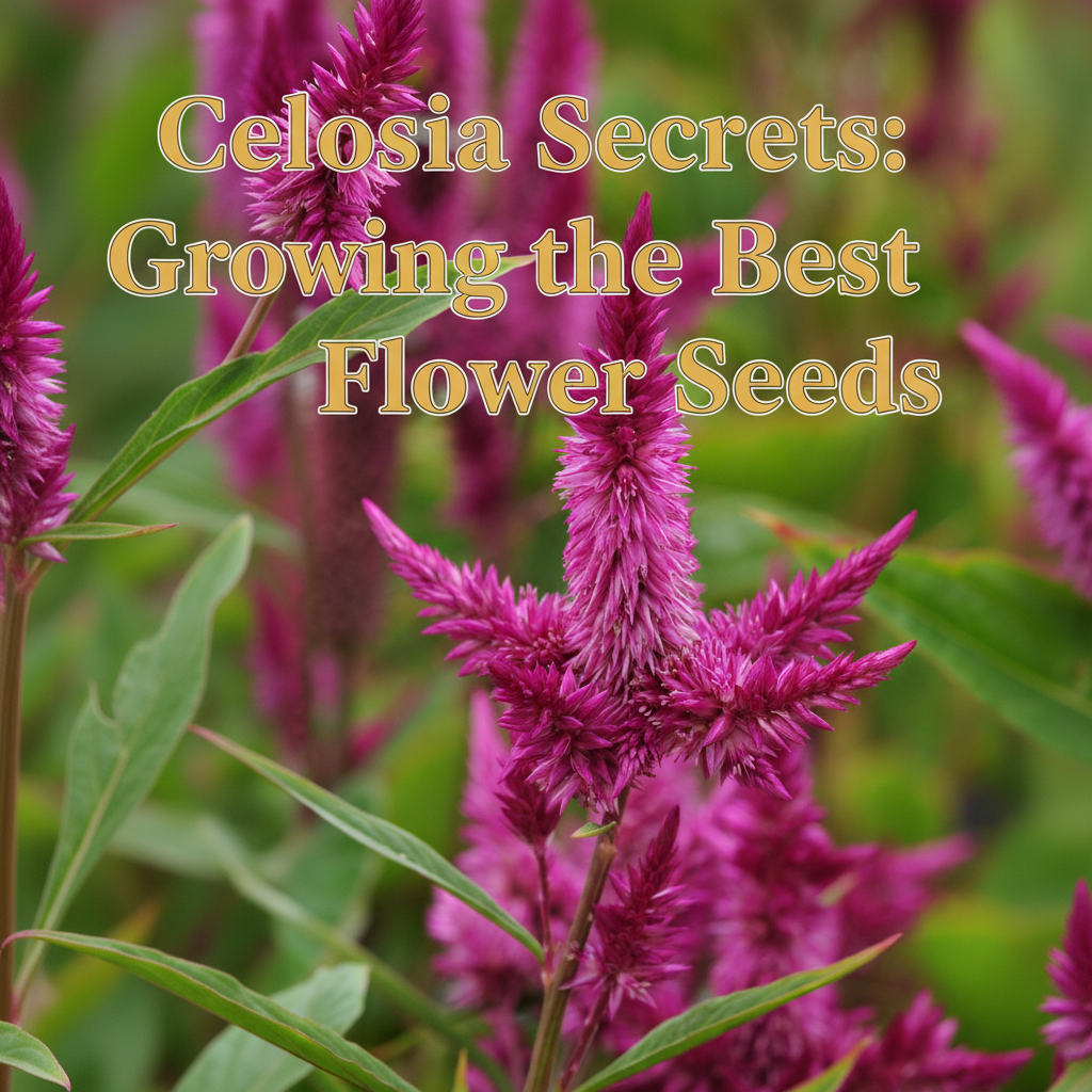Bright and colorful Celosia flowers growing in the garden, ideal for cut flower bouquets and dried floral arrangements. Learn the secrets to growing Celosia from seed for long-lasting blooms.