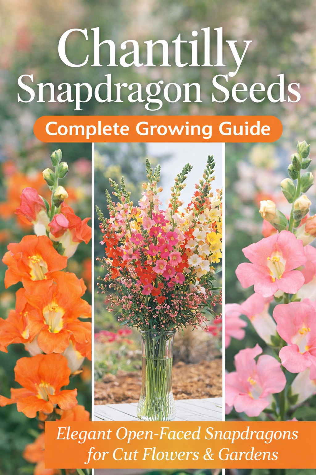 Chantilly Snapdragon Seeds Growing Guide Elegant Cut Flower Snapdragons ...