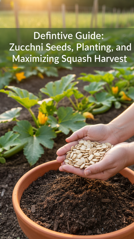 Zucchini plants growing in a garden with fresh squash ready to harvest