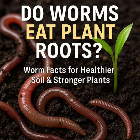 Earthworms in garden soil improving aeration and plant root growth