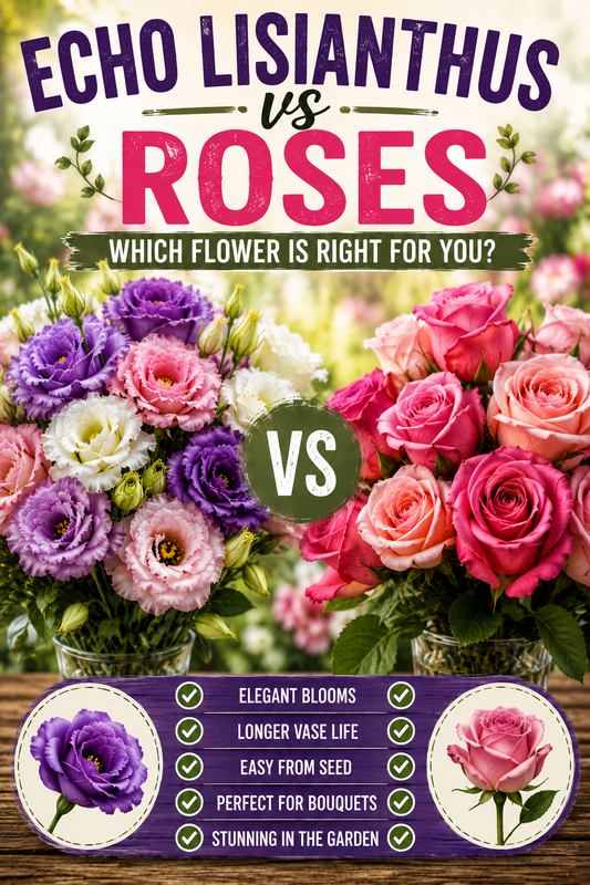 Echo Lisianthus vs roses comparison for bouquets, cut flowers, and home gardens.