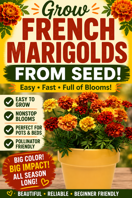 french marigold seeds growing guide for bigger blooms colorful strawberry blonde marigolds in container garden