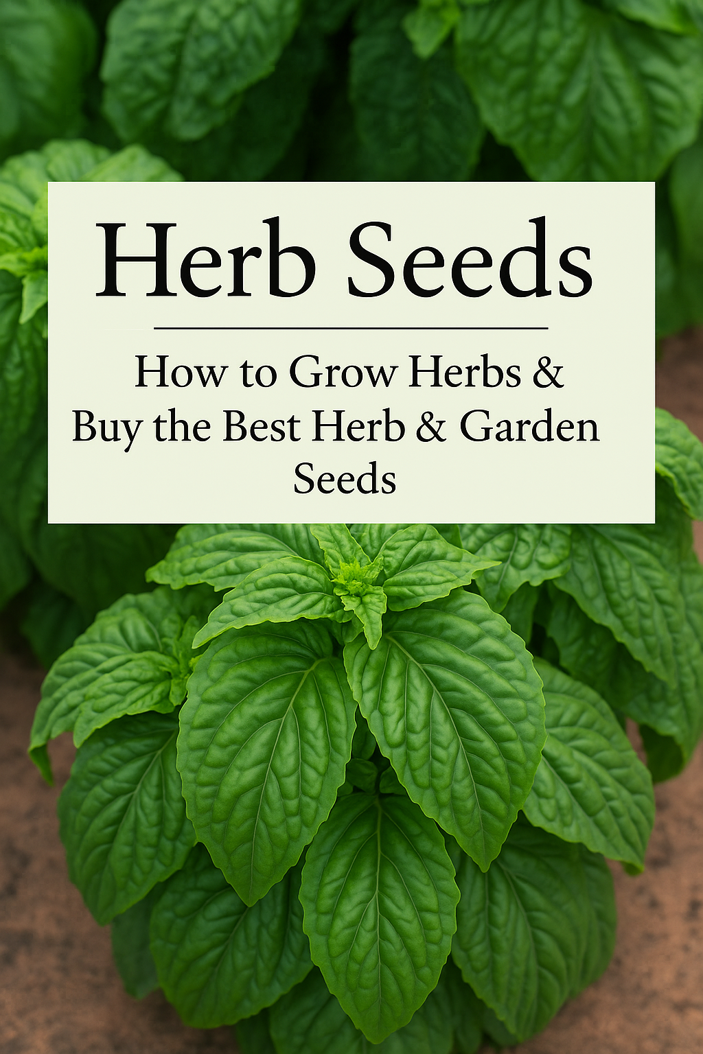 fresh green herb plant grown from seed