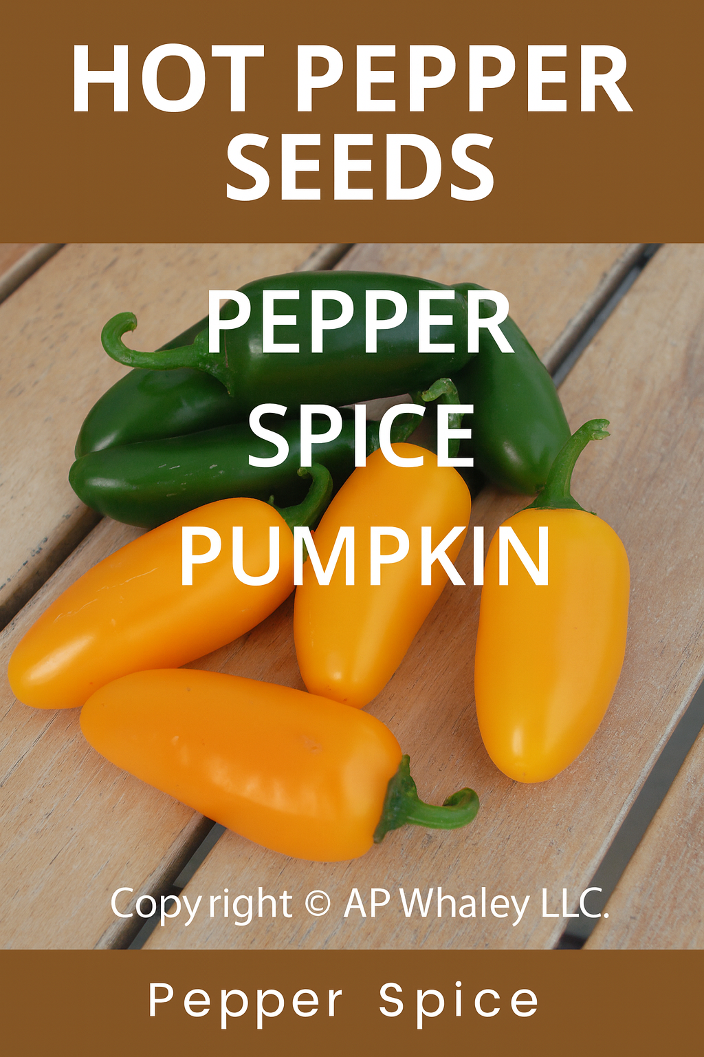 Bright orange and green Pepper Spice Pumpkin hot peppers freshly harvested, perfect for growing from seed. Ideal choice for gardeners looking for unique hot pepper seeds with bold flavor and vibrant color