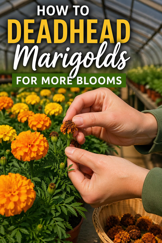 how to deadhead marigolds for more blooms removing spent flowers in greenhouse marigold plants