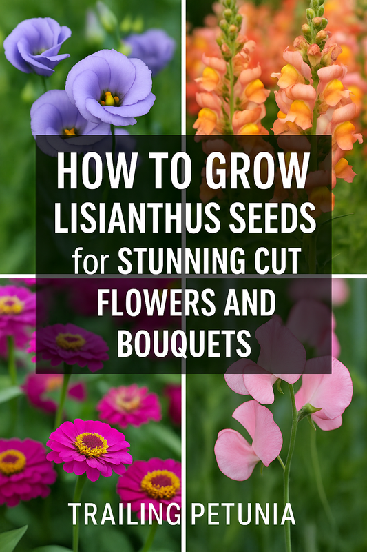Lisianthus flowers in a pastel bouquet showing how to grow lisianthus seeds for cut flowers