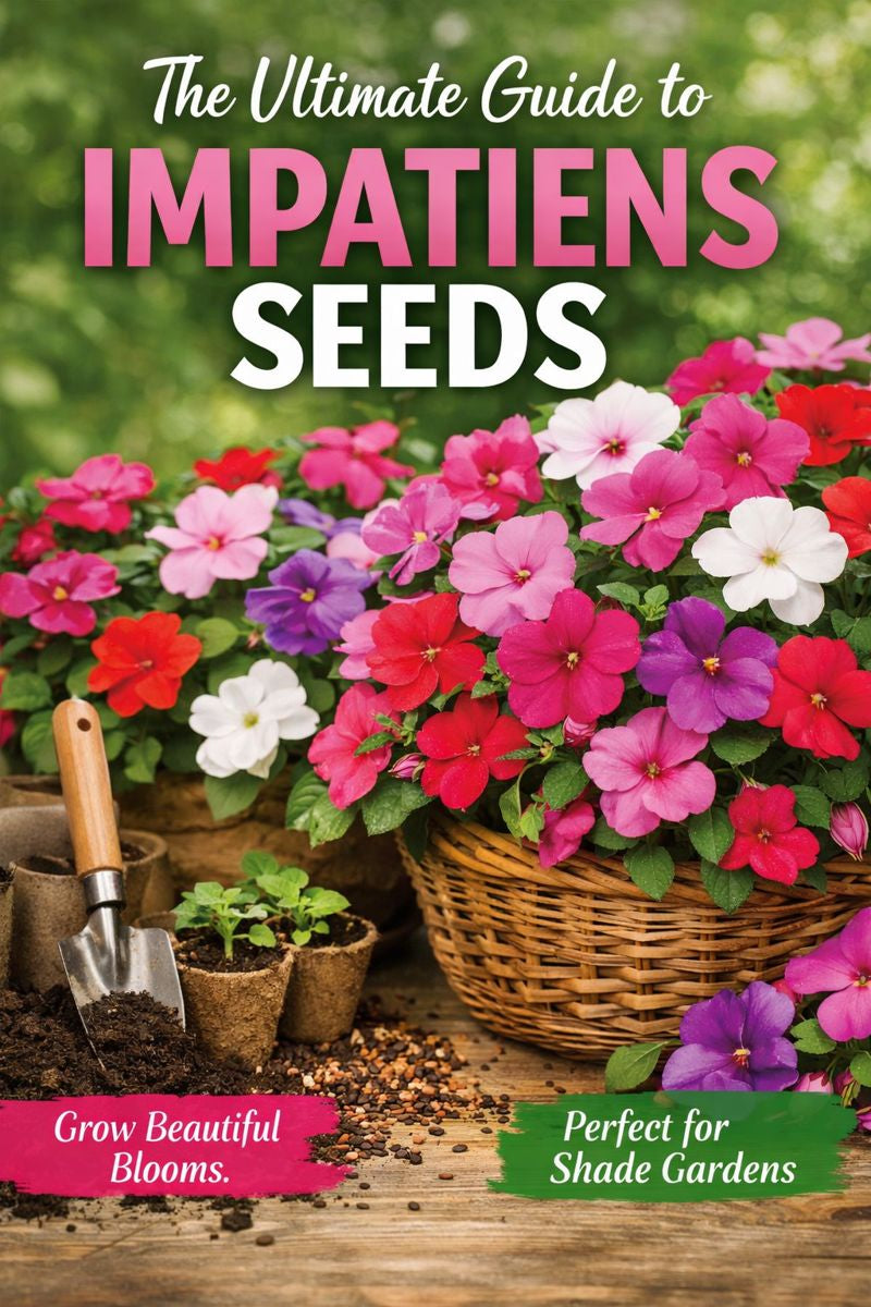 Impatiens flower seeds growing in containers and shade gardens