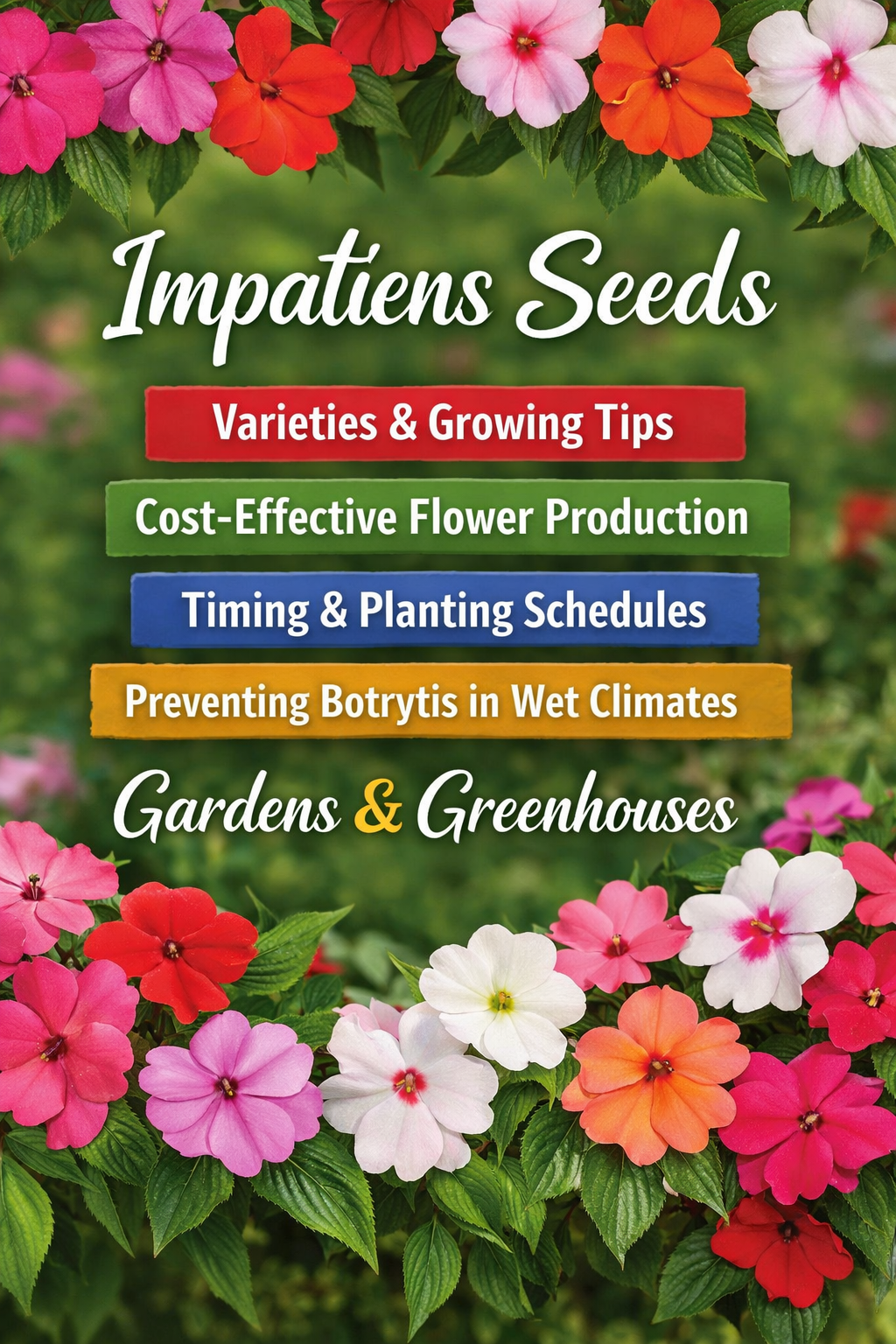 Impatiens seeds varieties and growing tips for gardens and greenhouses