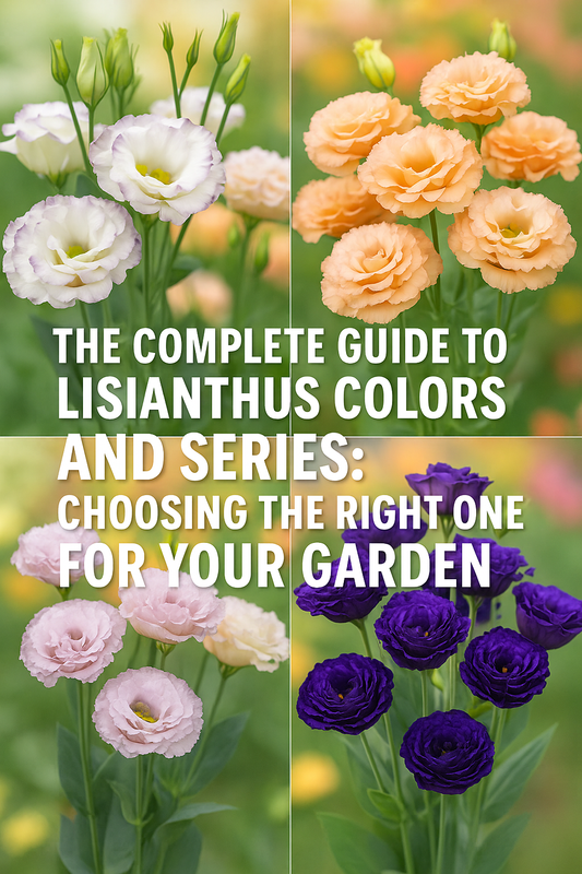 Colorful lisianthus bouquet showing Arena, Rosanne, Echo, Mariachi, Excalibur, A Rosa, and Elegance series varieties for gardeners choosing the best lisianthus to grow