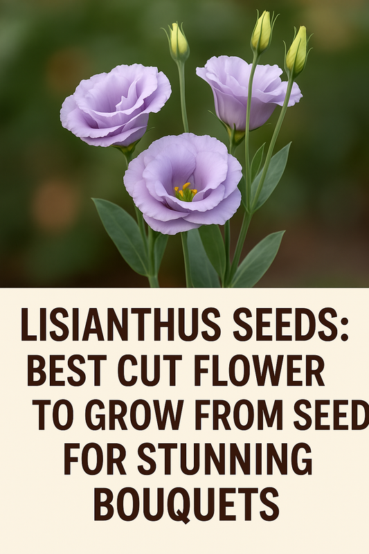 Lisianthus flowers in full bloom with elegant, rose-like petals, showcasing why Lisianthus seeds are considered top cut flower seeds to grow for stunning bouquets.