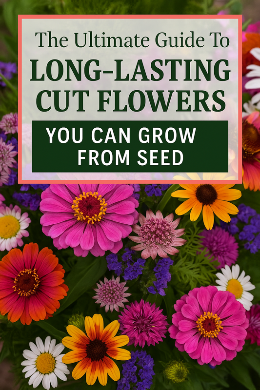 Long-lasting cut flowers from seed — vibrant Lisianthus, Zinnia, and Strawflower varieties for bouquets that stay fresh for days.