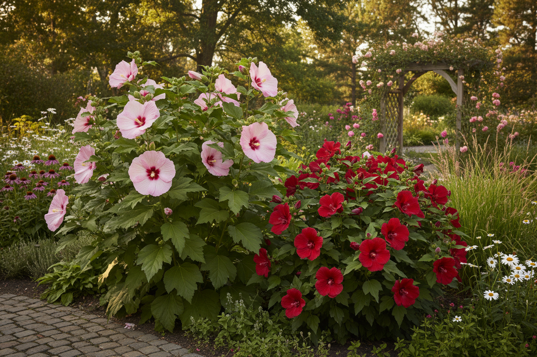 Luna vs Honeymoon hardy hibiscus seeds in bloom — perennial hibiscus comparison