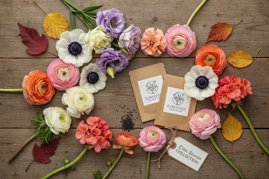 Seeds to plant in October and December — lisianthus, anemone, ranunculus and geraniums for cool-season blooms