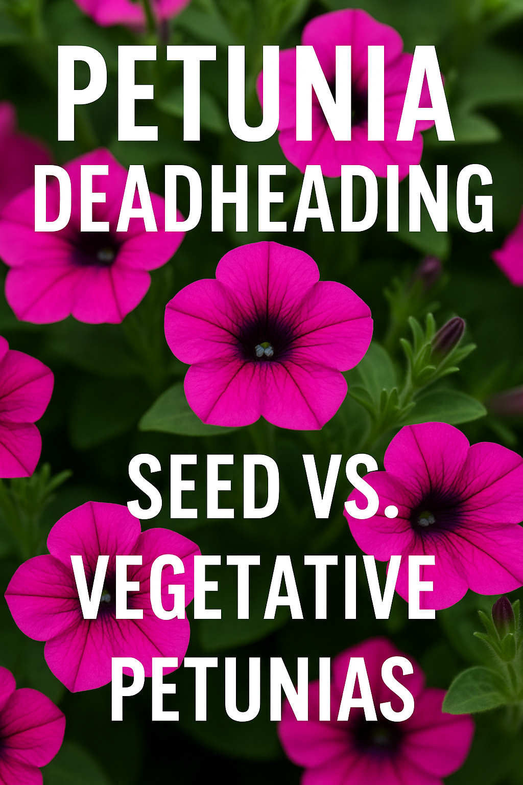 seed vs vegetative petunias deadheading comparison