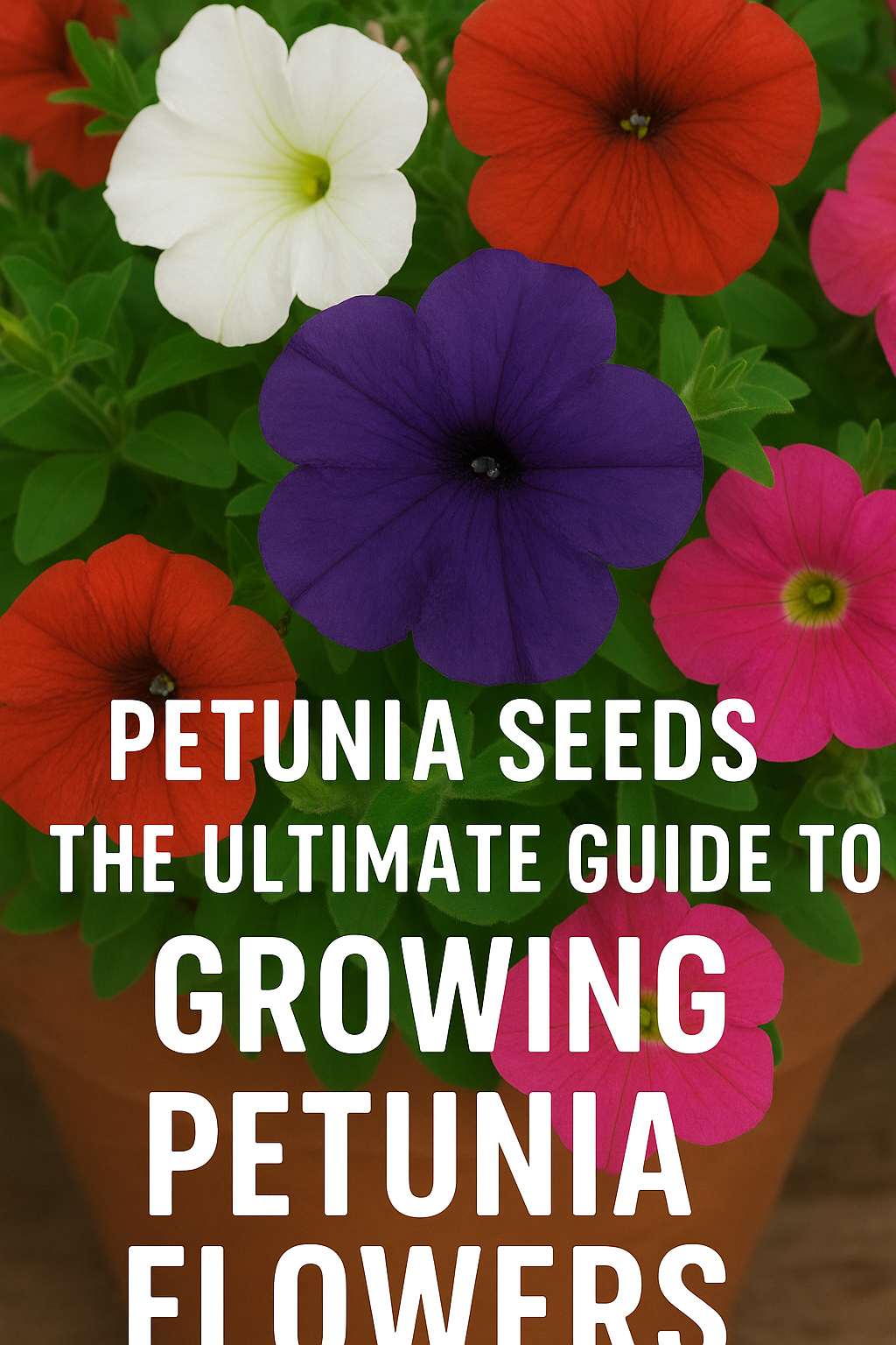 Colorful petunia flowers for hanging baskets and garden beds