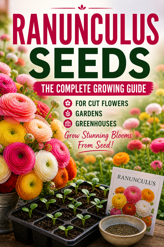 ranunculus seeds growing guide for cut flowers gardens and greenhouse growing