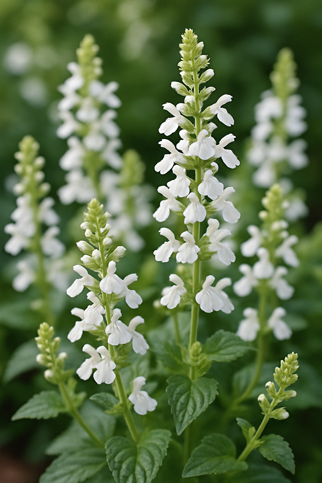 “Salvia Summer Jewel White blooms – dwarf salvia seeds”