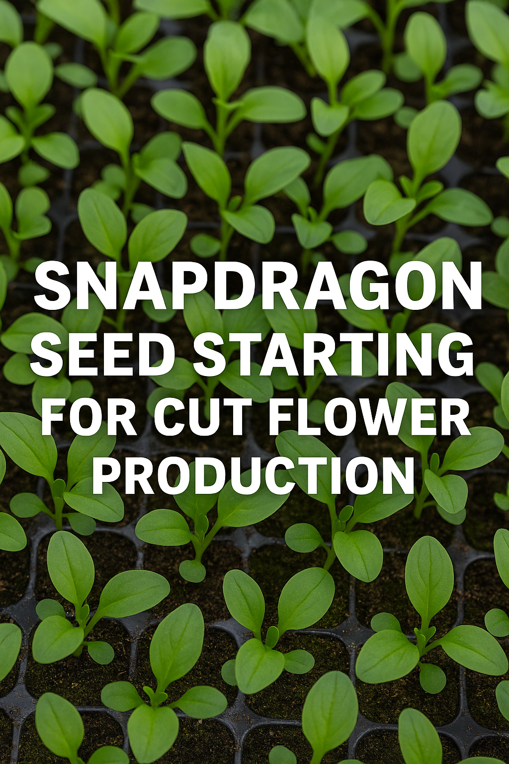 Healthy snapdragon seedlings in plug trays – seed starting guide for cut flower production