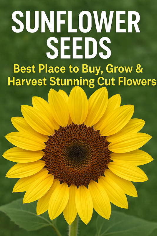 “Bright sunflower bloom grown from quality sunflower seeds for cut flowers and gardens