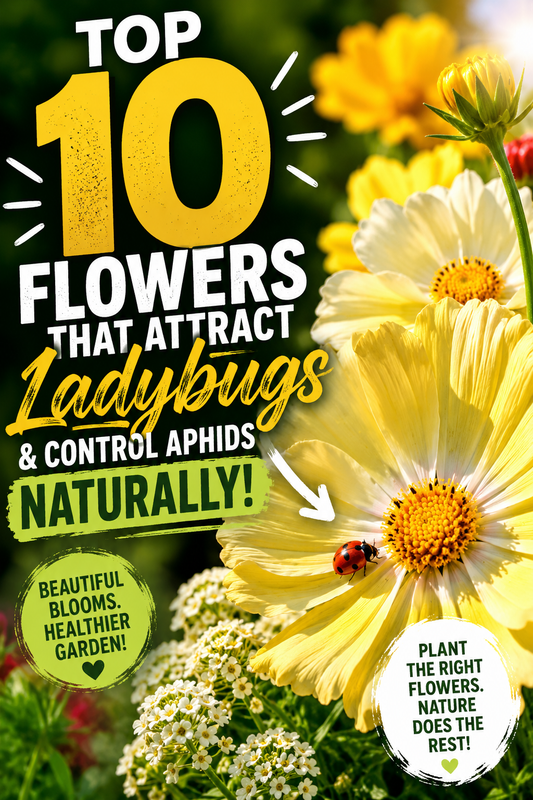 top flowers that attract ladybugs naturally including cosmos and alyssum for aphid control and healthier gardens