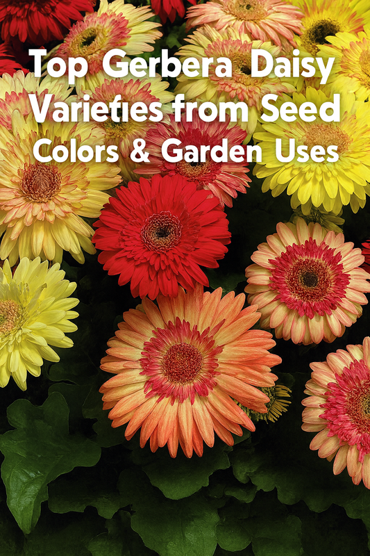Top Gerbera Daisy varieties from seed in vibrant colors for patio pots and garden displays