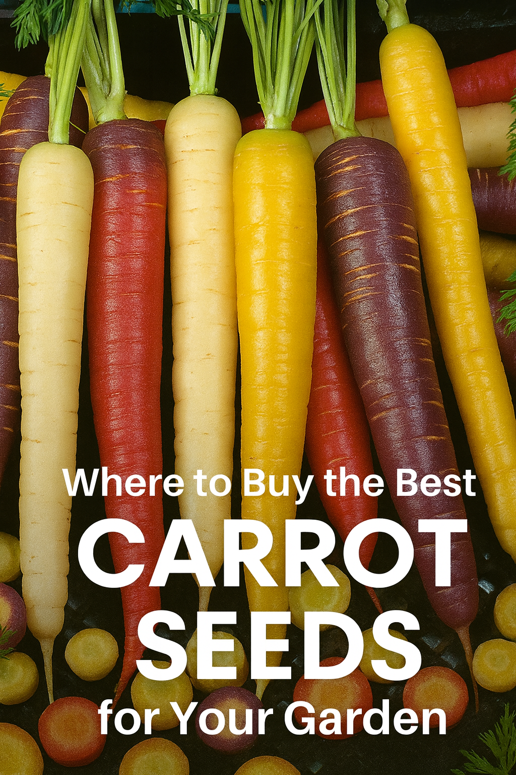 Rainbow carrot roots freshly harvested showing multiple colors – perfect for gardeners looking to buy the best carrot seeds.
