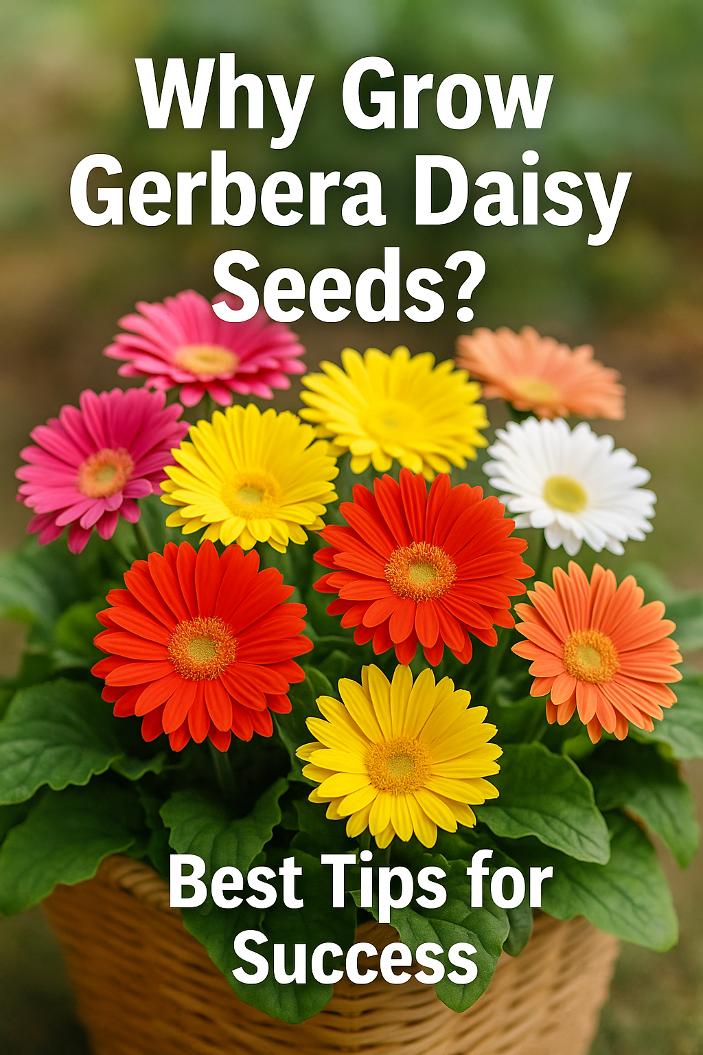Why Grow Gerbera Daisy Seeds? Best Tips for Success” highlighting growing Gerberas from seed.