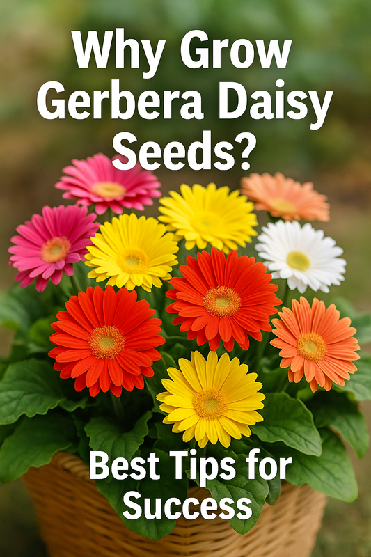 Why Grow Gerbera Daisy Seeds? Best Tips for Success” highlighting growing Gerberas from seed.