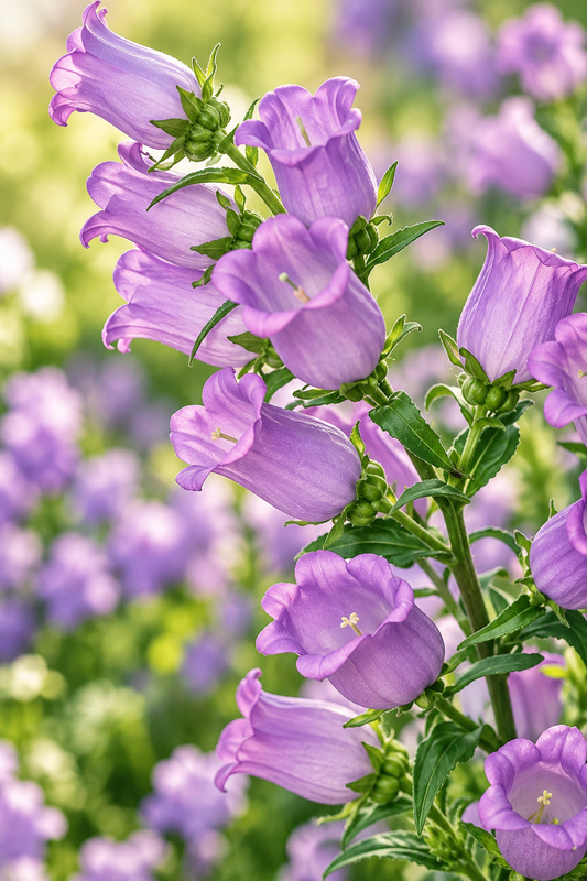 25 Campanula Seeds Champion II Lilac F1 Hybrid – Pelleted Cut Flower Seeds
