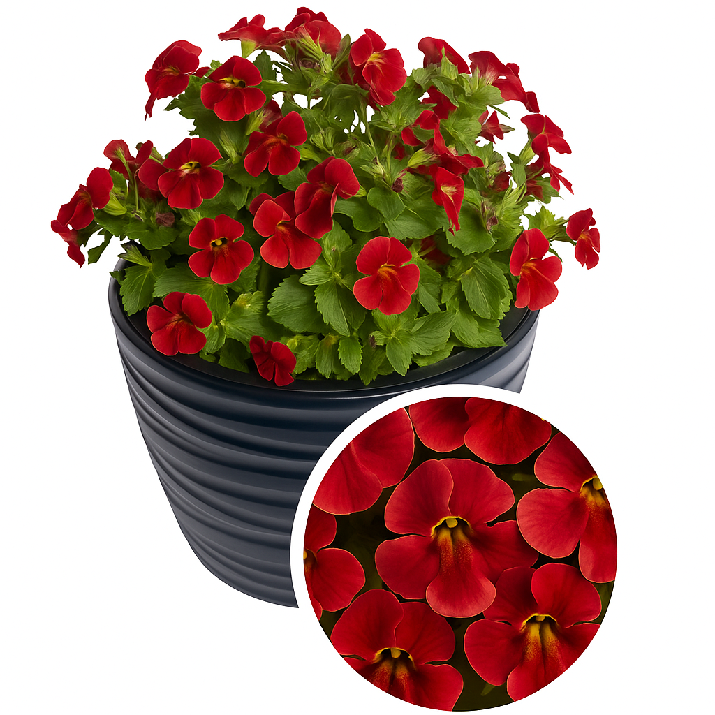 Mimulus Seeds Mimulus Medius Crimson Red 50 Pelleted Annual Flower Seeds
