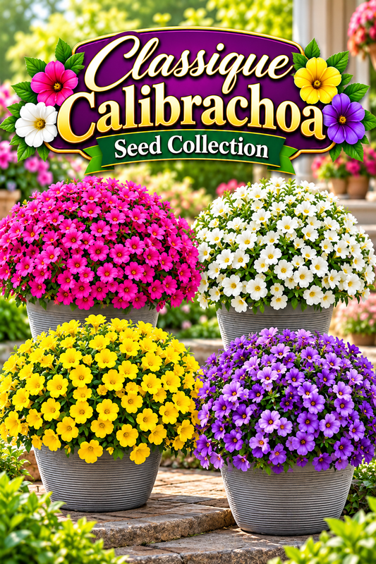 Classique Calibrachoa Pelleted Flower Seeds – 4-Pack Million Bells Bundle Kit