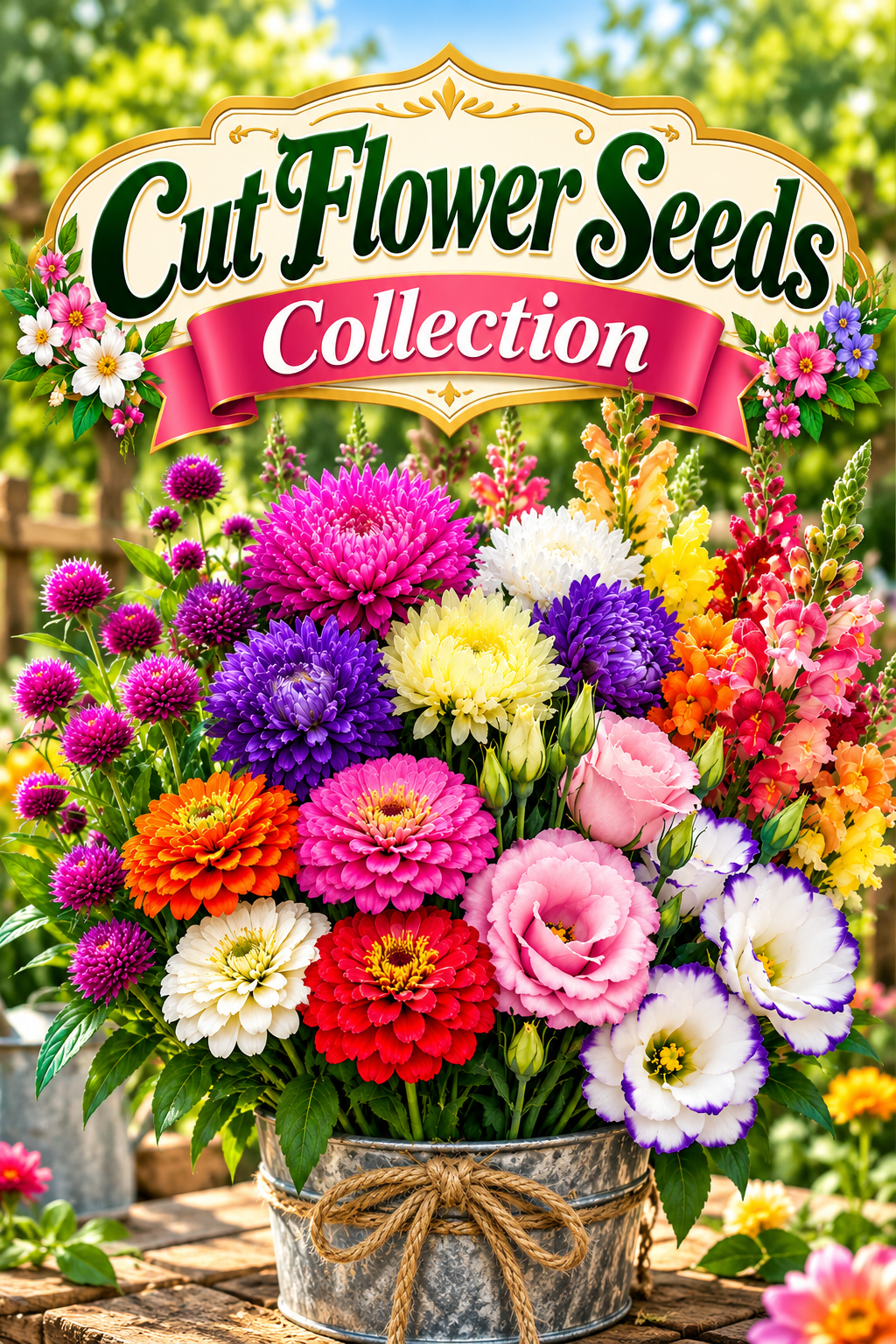 Cut Flower Seed Collection – 8 Varieties, 300 Seeds | Bouquet Garden Kit
