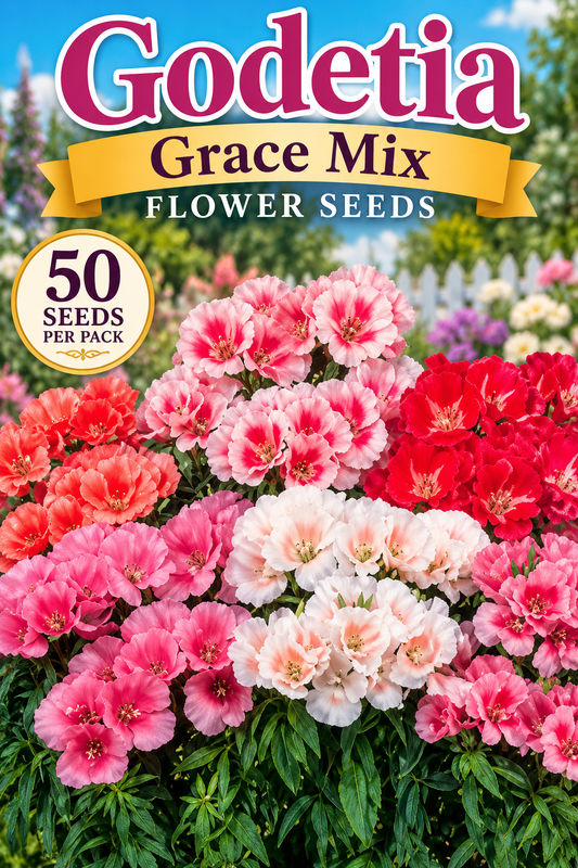 50 Godetia Seeds Grace Mix Flower Seeds