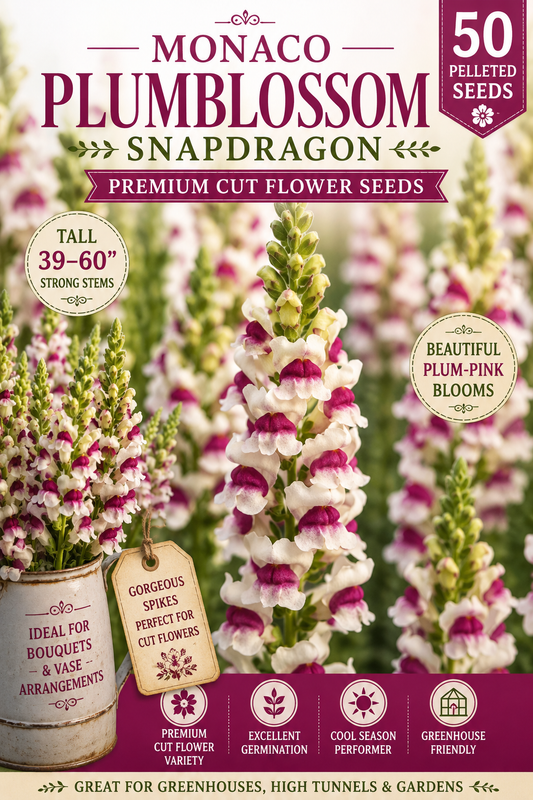 Monaco Plumblossom Snapdragon Seeds 50 Pelleted | Premium Cut Flower Seeds