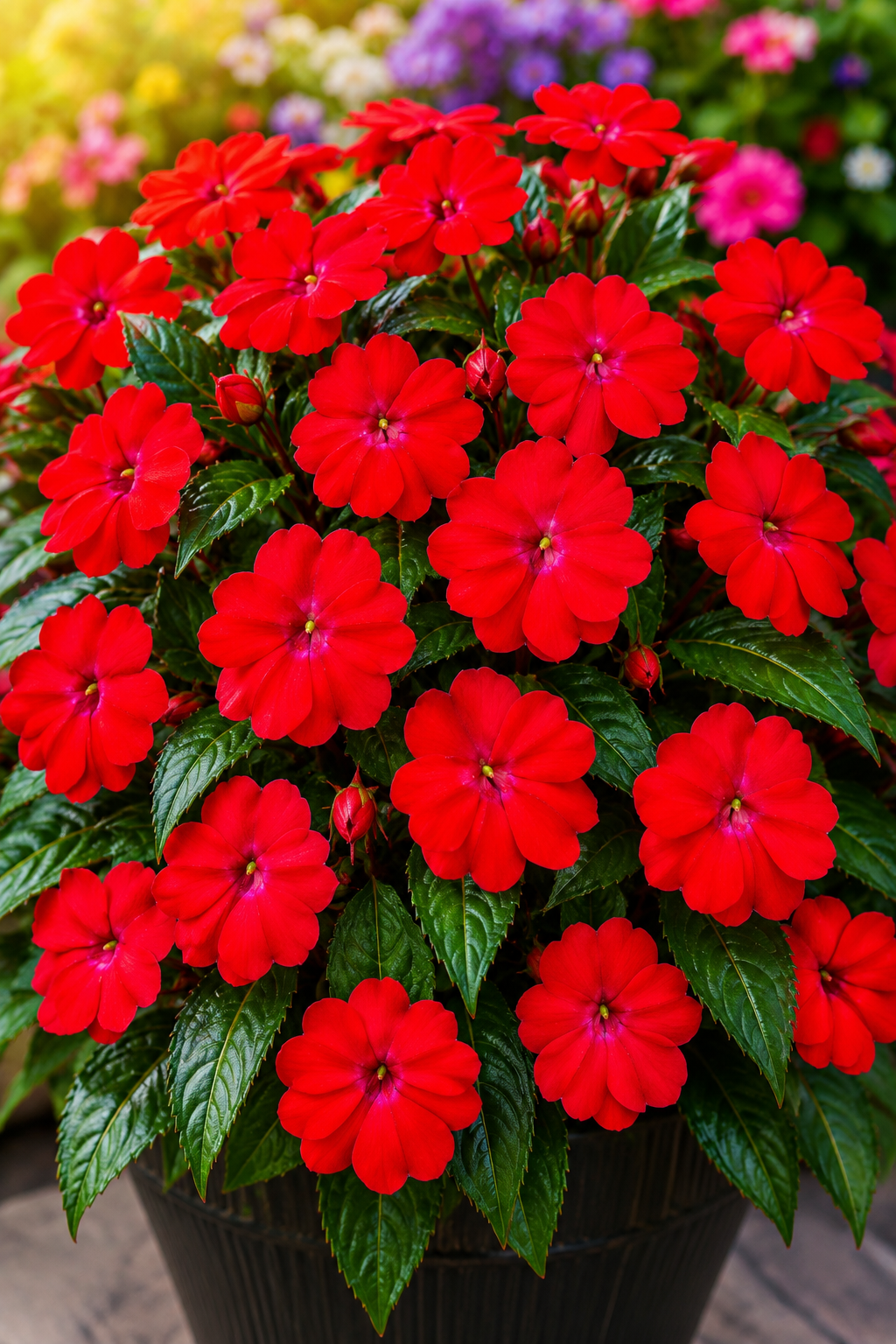 Impatiens Seeds Solarscape® XL Red Glow 15 Seeds | Sun & Shade Garden Flower Seeds